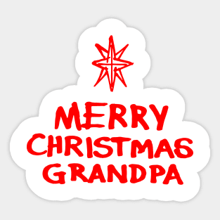 Merry Christmas Grandpa R Sticker